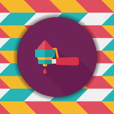 Uzungölgeli kahve makinesi düz simgesi, eps10