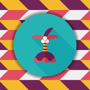 uzun gölge hurma ağacı düz simgesiyle