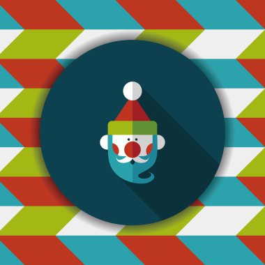 Noel Baba uzun gölge, eps10 düz simgesi