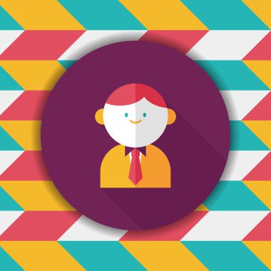 Uzun Gölge, eps10 ile işadamı düz simgesi