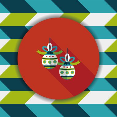 Uzun Gölge, eps10 ile Noel top düz simgesi