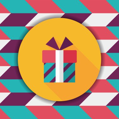 Uzun Gölge, eps10 hediye düz simgesi