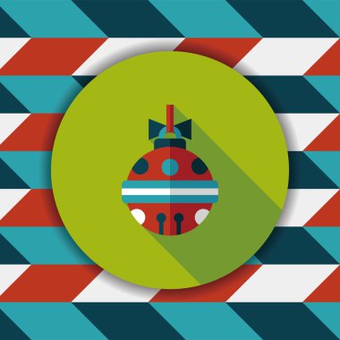 Uzun Gölge, eps10 ile Noel top düz simgesi