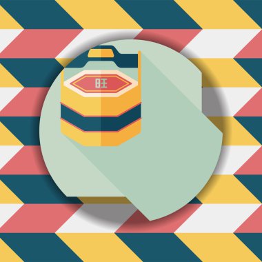 Çin yeni yıl hediye kutusu düz simgesiyle uzun gölge, eps10