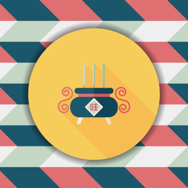 Uzun Gölge, eps10 ile Çin buhurdan düz simgesi