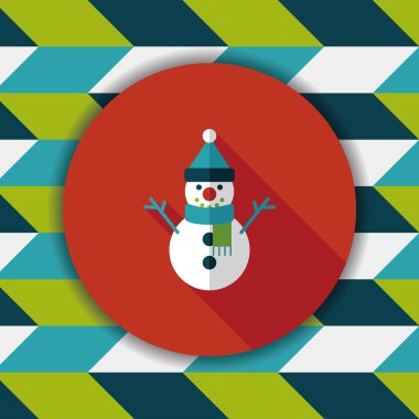 kardan adam düz simgesi ile uzun gölge, eps10