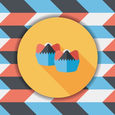 Çin yeni yılı düz uzun gölge, eps10, Çinli Buhar simgesi