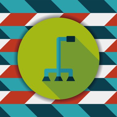 baston uzun gölge düz simgesi