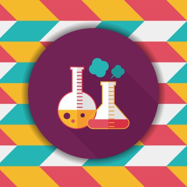 uzun gölge ile tüp düz simgesi