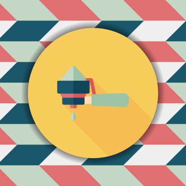 Uzungölgeli kahve makinesi düz simgesi, eps10