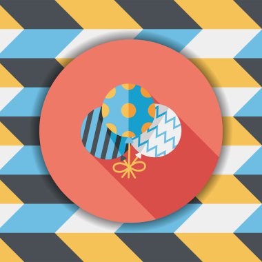 Balonlar düz simgesi ile uzun gölge, eps10