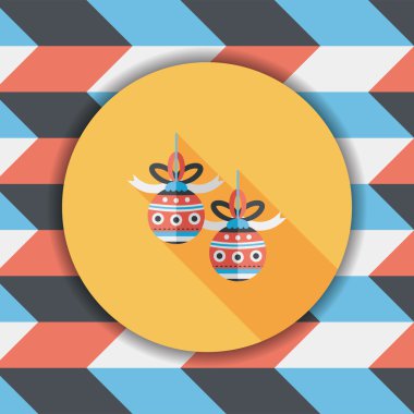 Uzun Gölge, eps10 ile Noel top düz simgesi