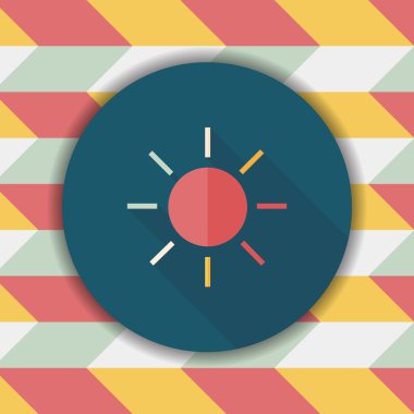 uzun gölge güneş düz simgesi