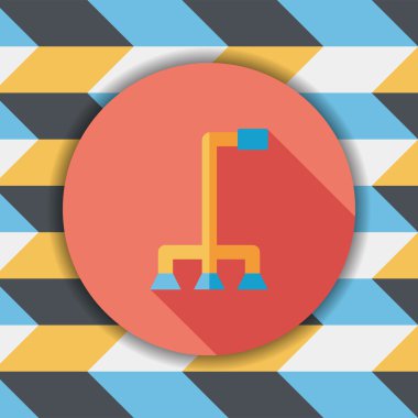 baston uzun gölge düz simgesi