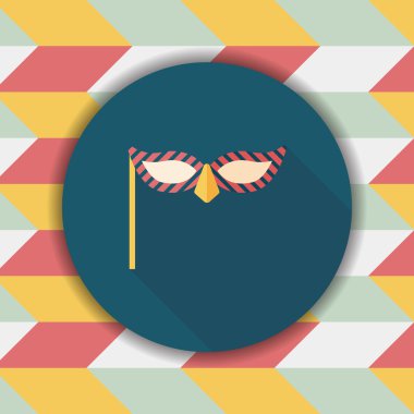 Uzun Gölge, eps10 ile parti maskesi düz simgesi