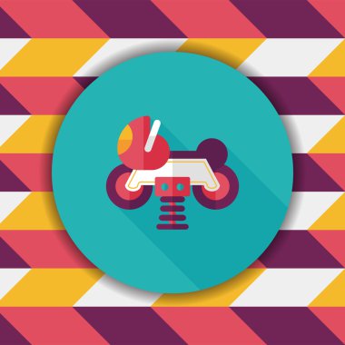 Bahçesi oyuncak uzun gölge ile'deki motor düz simgesi