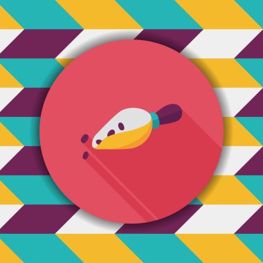 kahve çekirdeği uzun gölge, eps10 düz simgesiyle