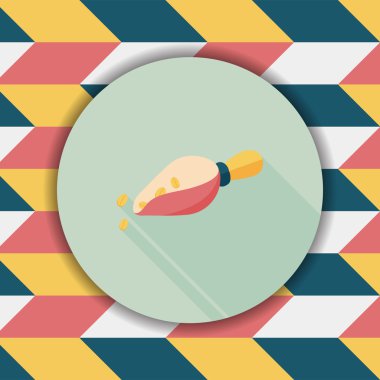 kahve çekirdeği uzun gölge, eps10 düz simgesiyle