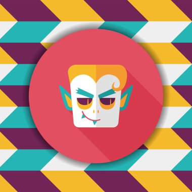 vampir düz simgesi ile uzun gölge, eps10