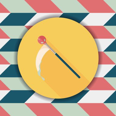 Cadılar Bayramı tırpan kostüm düz simgesiyle uzun gölge, eps10