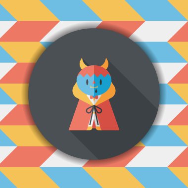 vampir düz simgesi ile uzun gölge, eps10