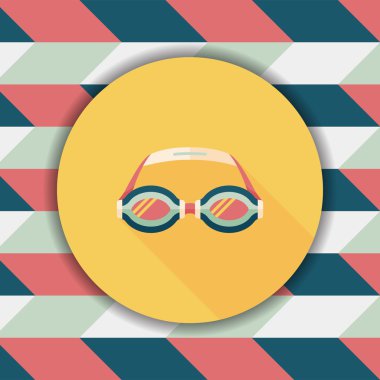 Uzun Gölge, eps10 ile düz simgesi Yüzme gözlüğü