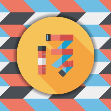 Ölçüm bandı uzun gölge, eps10 düz simgesiyle