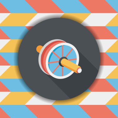 Uzun Gölge, eps10 ile egzersiz silindir düz simgesi