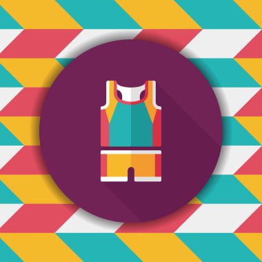 Uzun Gölge, eps10 ile basketbol giyim düz simgesi