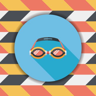 Uzun Gölge, eps10 ile düz simgesi Yüzme gözlüğü