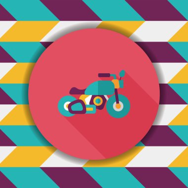 Uzun Gölge, eps10 ile ulaşım motosiklet düz simgesi