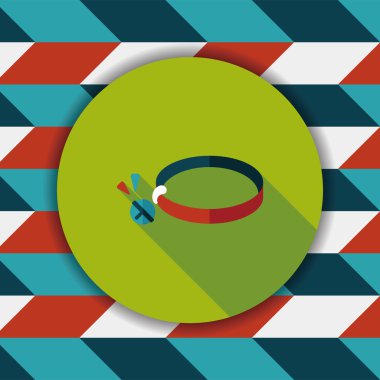 Uzun Gölge, eps10 ile evde beslenen hayvan köpek zincirleri düz simgesi