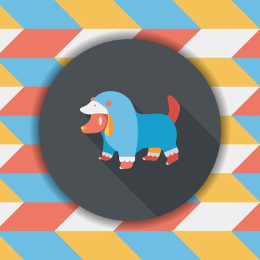 Evde beslenen hayvan giyim uzun gölge, eps10 düz simgesiyle