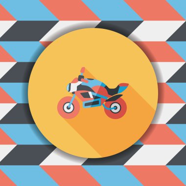 Uzun Gölge, eps10 ile ulaşım motosiklet düz simgesi