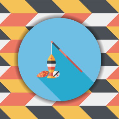 Evde beslenen hayvan kedi oyuncak uzun gölge, eps10 düz simgesiyle 