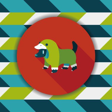 Evde beslenen hayvan giyim uzun gölge, eps10 düz simgesiyle