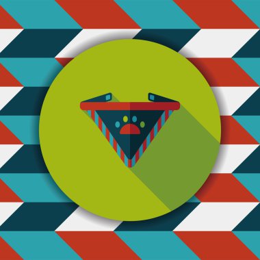 Uzun Gölge, eps10 ile evde beslenen hayvan köpek zincirleri düz simgesi