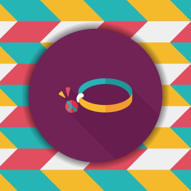 Uzun Gölge, eps10 ile evde beslenen hayvan köpek zincirleri düz simgesi