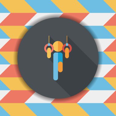 Yatay uzun gölge, eps10 ile düz simgesi bar asılı boy