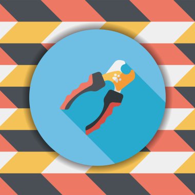 Uzun Gölge, eps10 ile hayvan tırnak makası düz simgesi