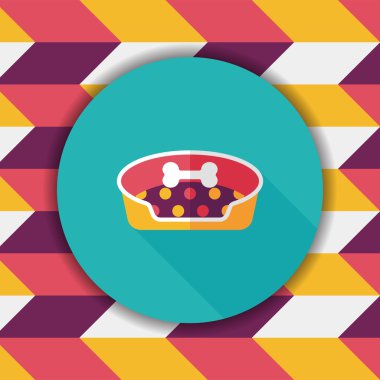 Uzun Gölge, eps10 ile evde beslenen hayvan yatak düz simgesi