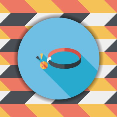 Uzun Gölge, eps10 ile evde beslenen hayvan köpek zincirleri düz simgesi