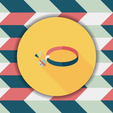 Uzun Gölge, eps10 ile evde beslenen hayvan köpek zincirleri düz simgesi