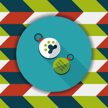 Uzun Gölge, eps10 ile evde beslenen hayvan etiketi düz simgesi