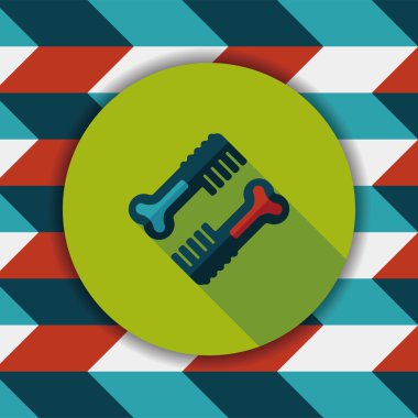 Uzun Gölge, eps10 ile evde beslenen hayvan köpek fırça düz simgesi