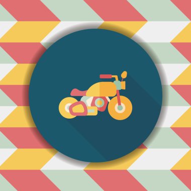 Uzun Gölge, eps10 ile ulaşım motosiklet düz simgesi