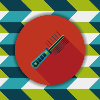 Uzun Gölge, eps10 ile evde beslenen hayvan köpek fırça düz simgesi