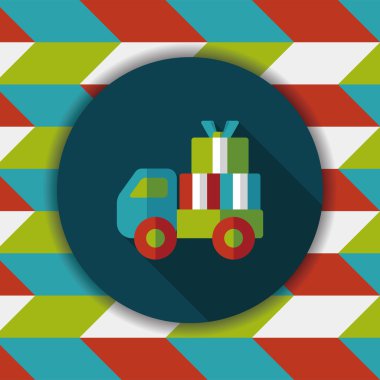 yük taşıma düz simgesi uzun gölge, eps10 ile alışveriş