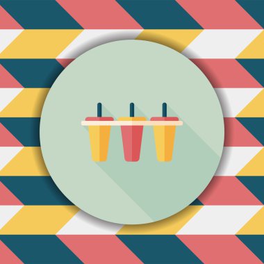 Uzun Gölge, eps10 ile mutfak eşyaları Buz yapıcı düz simgesi