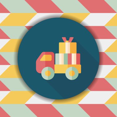 yük taşıma düz simgesi uzun gölge, eps10 ile alışveriş